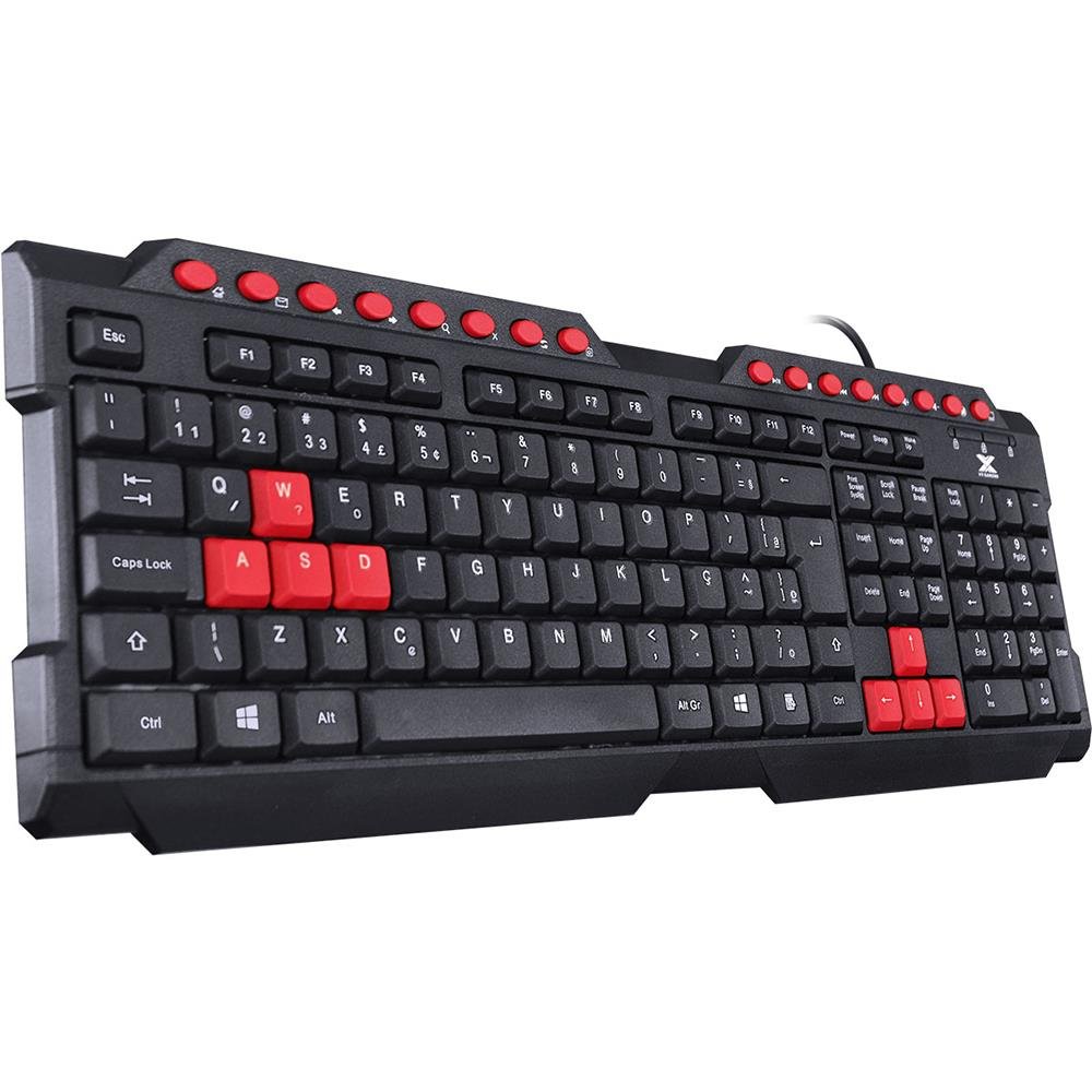Kit Teclado E Mouse Gamer Vinik Grifo Com Fio Led Vermelho - Vgc-01v