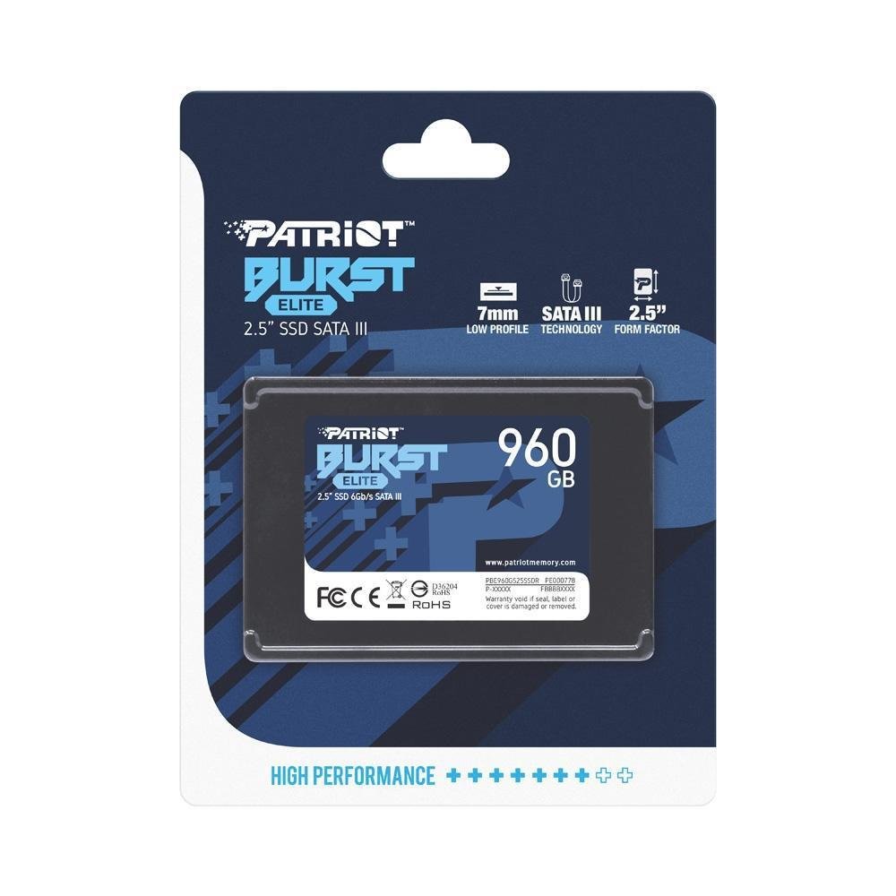 SSD Patriot Burst Elite, 960GB, Sata III, 2.5´