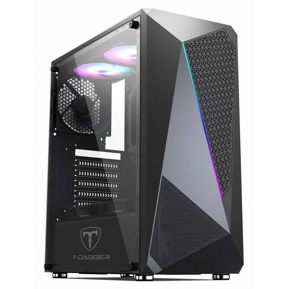 Gabinete Gamer T-dagger Tgc-g25b Rgb Preto