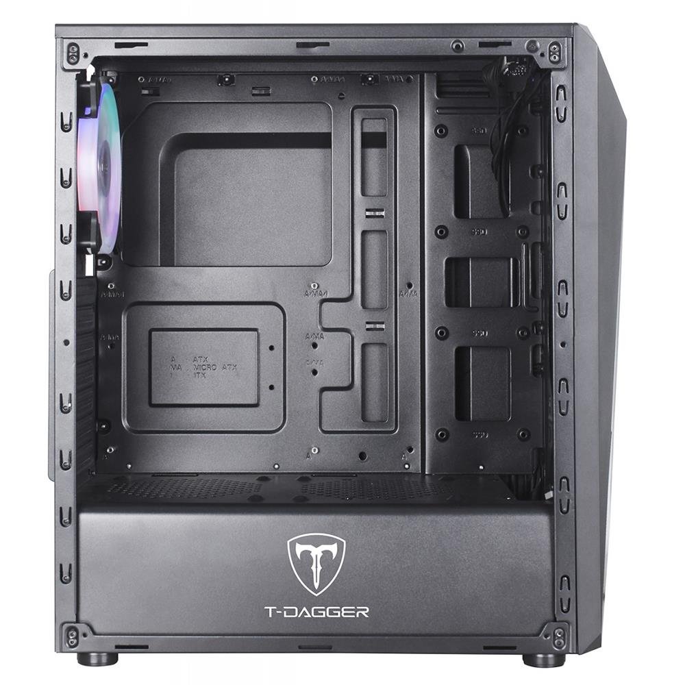 Gabinete Gamer T-dagger Tgc-g25b Rgb Preto