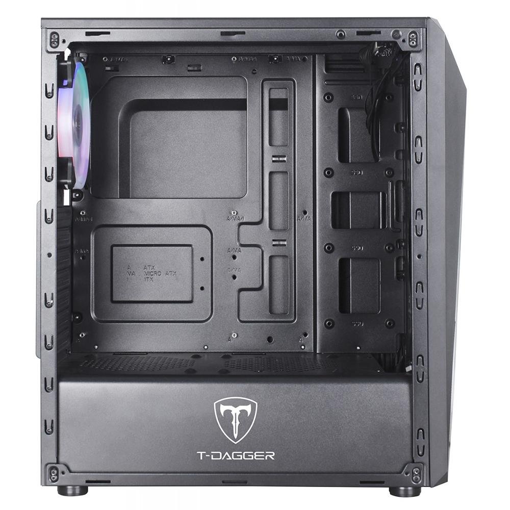 Gabinete Gamer T-dagger Tgc-g25b Rgb Preto