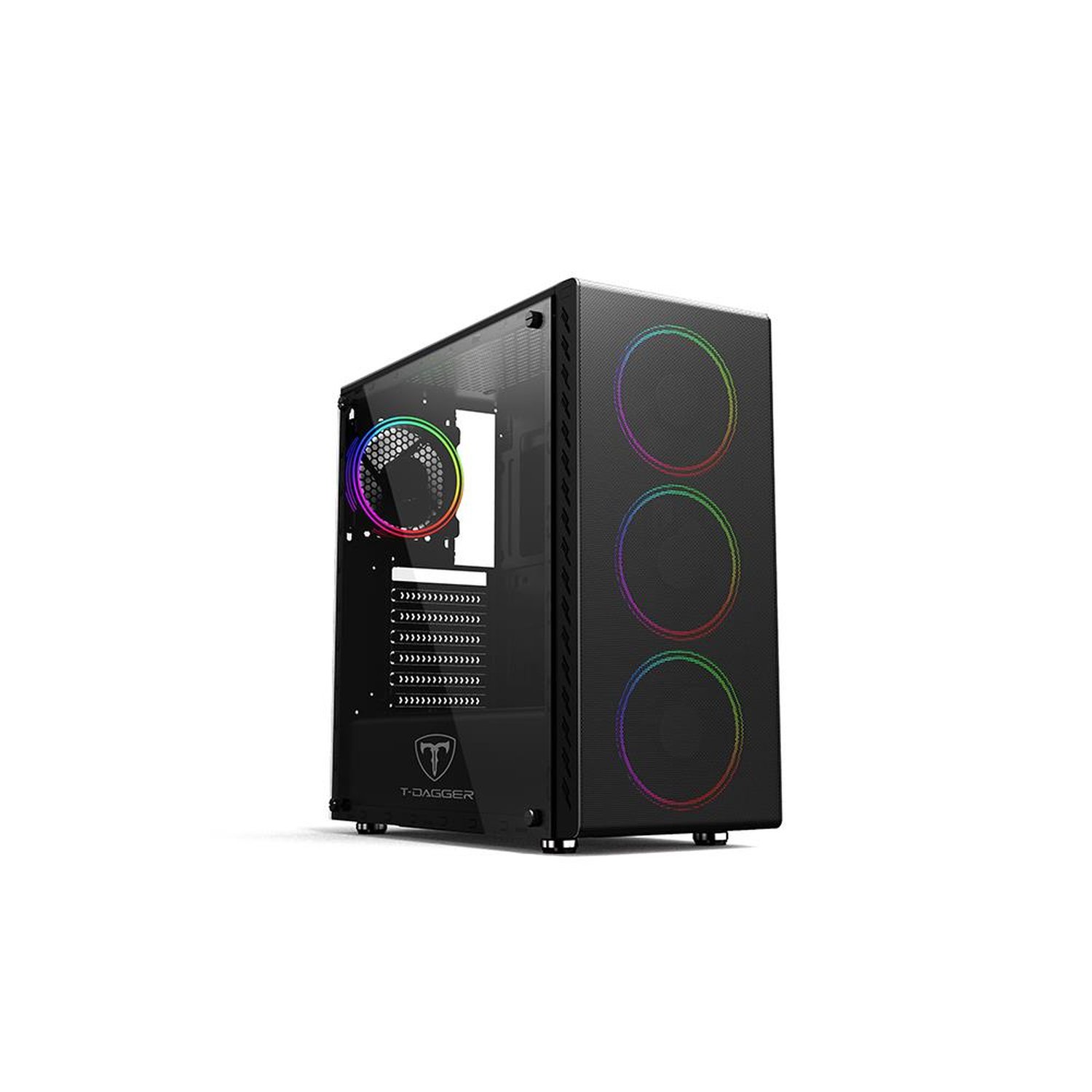 Gabinete Gamer T-dagger Tgc-g10b Rgb Preto