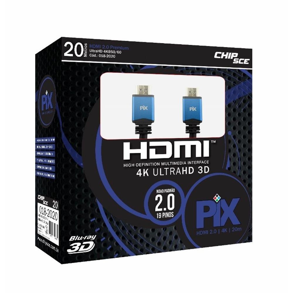 Cabo HDMI 2.0 4K HDR 19p 20m