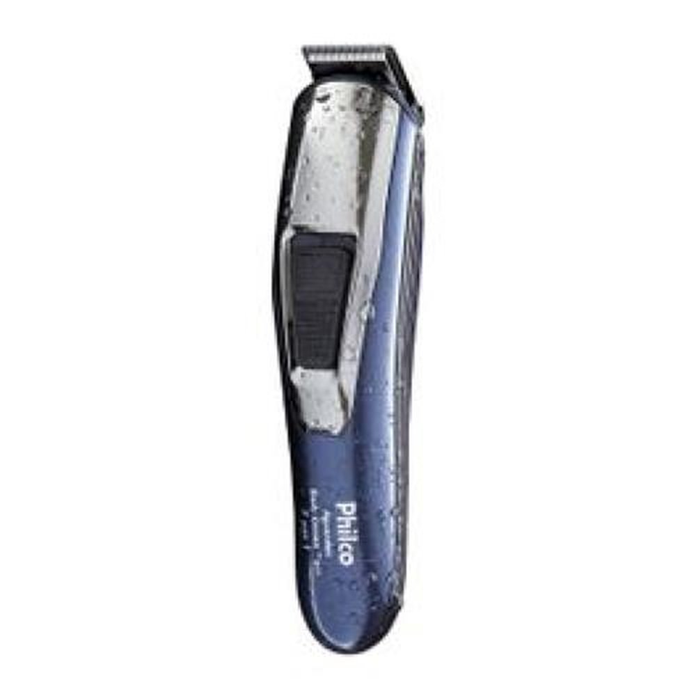Aparador De Pelos Philco Body Groom Aqua 7 Em 1 À Prova Dágua Sem Fio Prata/Azul - Bivolt
