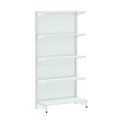Gôndola Flex 60 Amapá Ponta 1,70mx0,92cmx0,40 0,50cm Com 5 Bandejas - Branca
