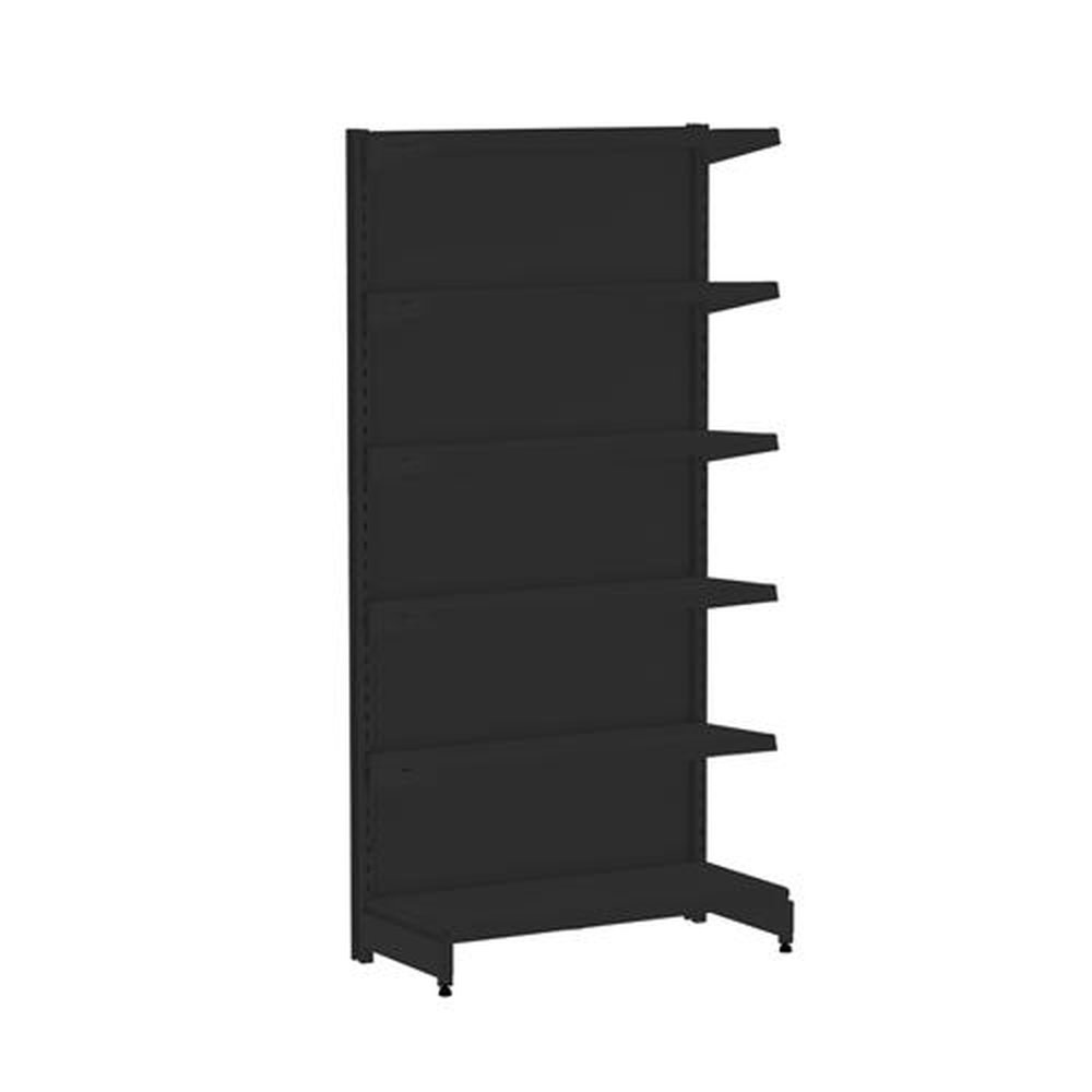 Gôndola Flex 60 Inicial Parede 1,96mx0,92cmx0,35/0,40cm Com 06 Prateleiras - Preta