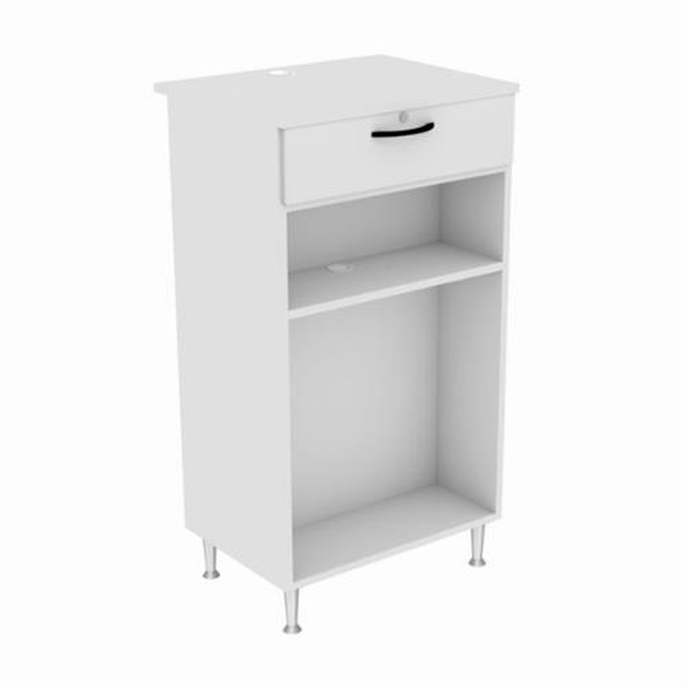 Balcão 60cm Frente Prateleira Buzattos Branco