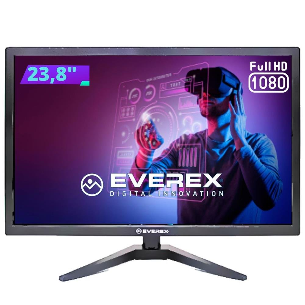 Monitor 23,8" Led Full HD - Widescreen - Alta Resolução - Everex
