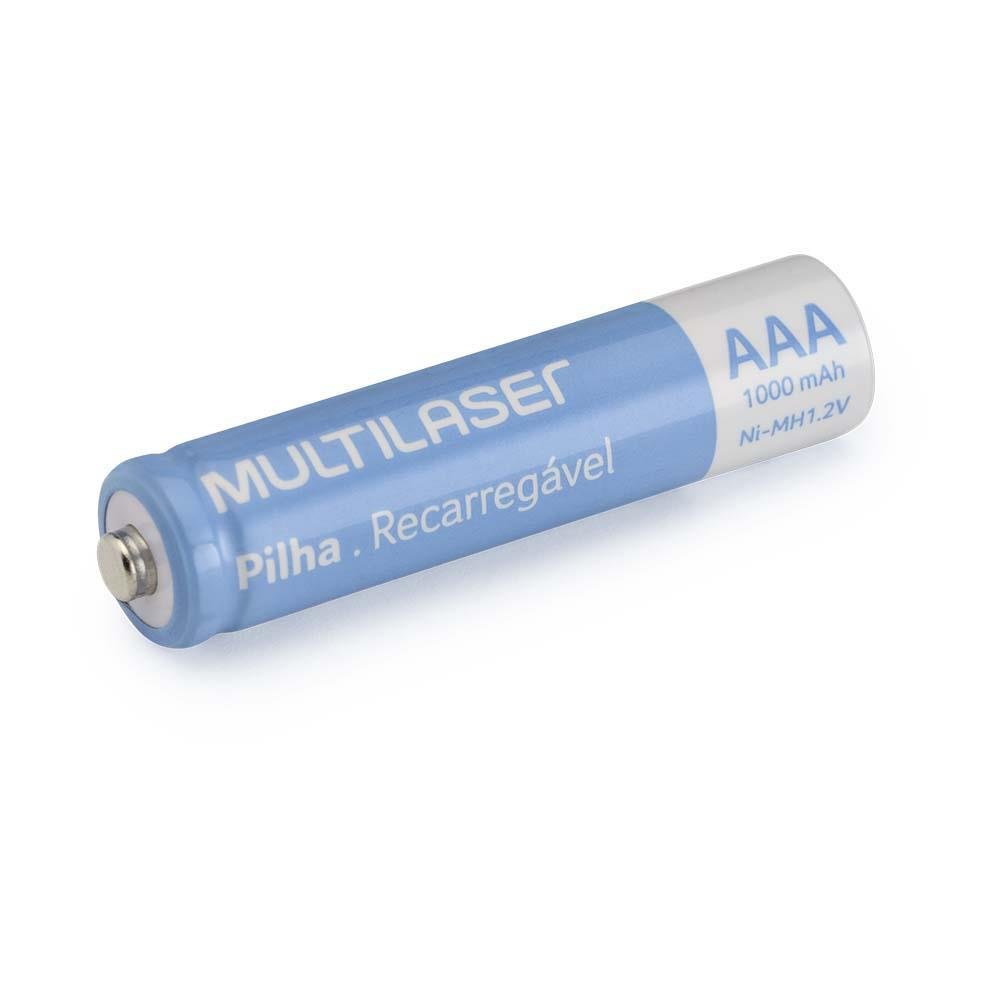 Pilhas Recarregaveis AAA Multi 1000mAH com 4 Unidades - CB050.