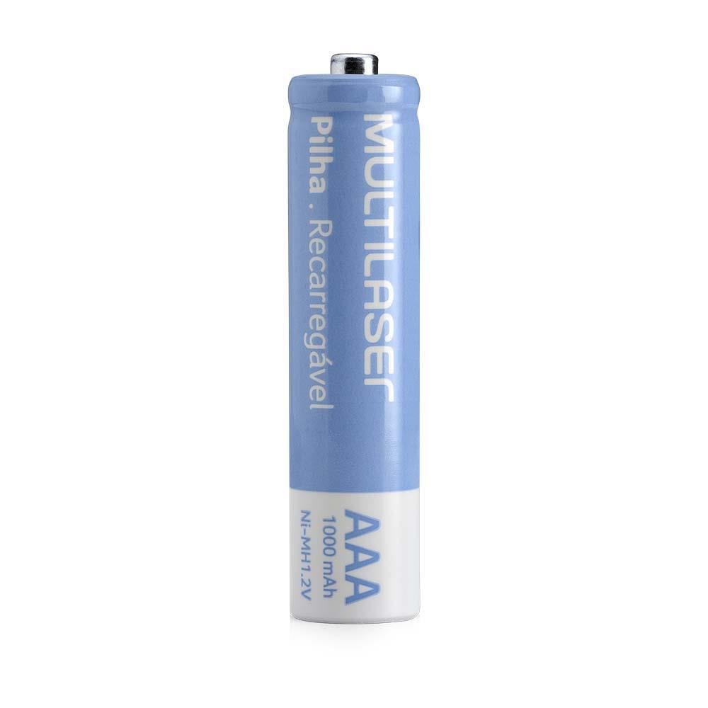 Pilhas Recarregaveis AAA Multi 1000mAH com 4 Unidades - CB050.