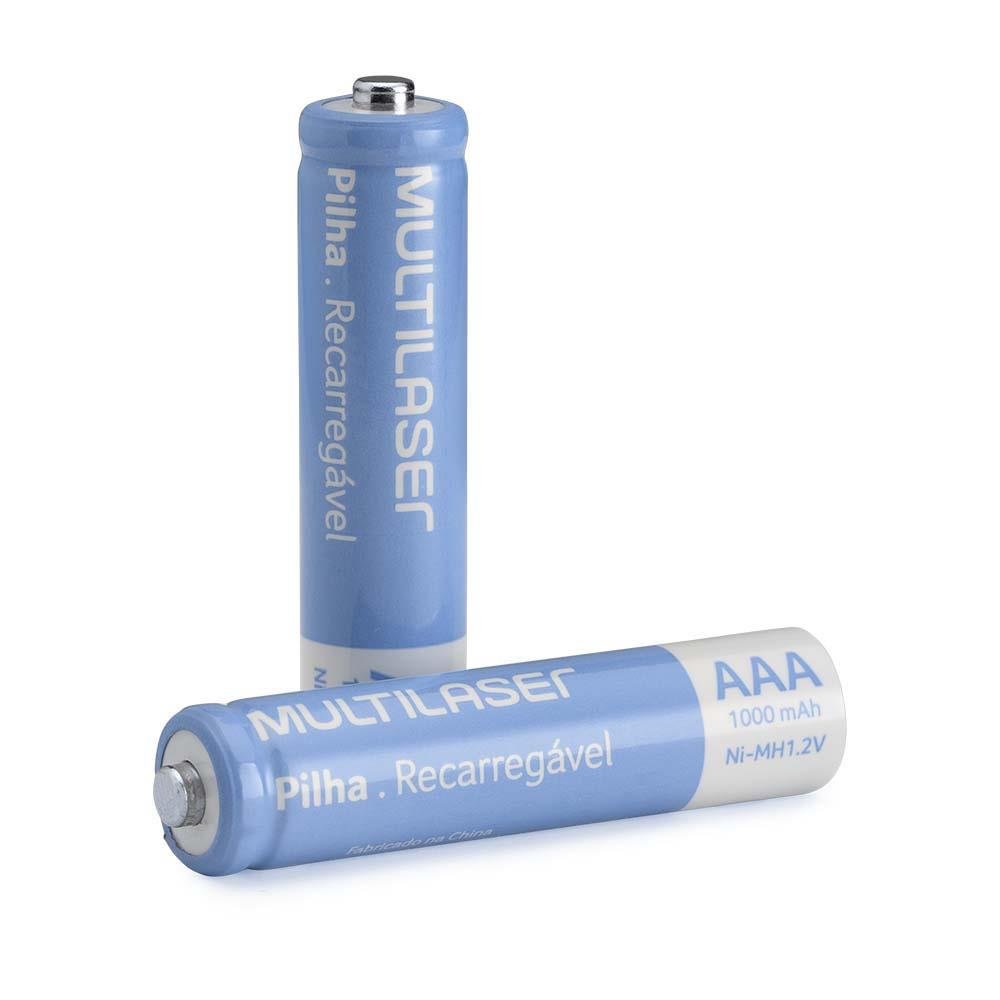 Pilhas Recarregaveis AAA Multi 1000mAH com 4 Unidades - CB050.