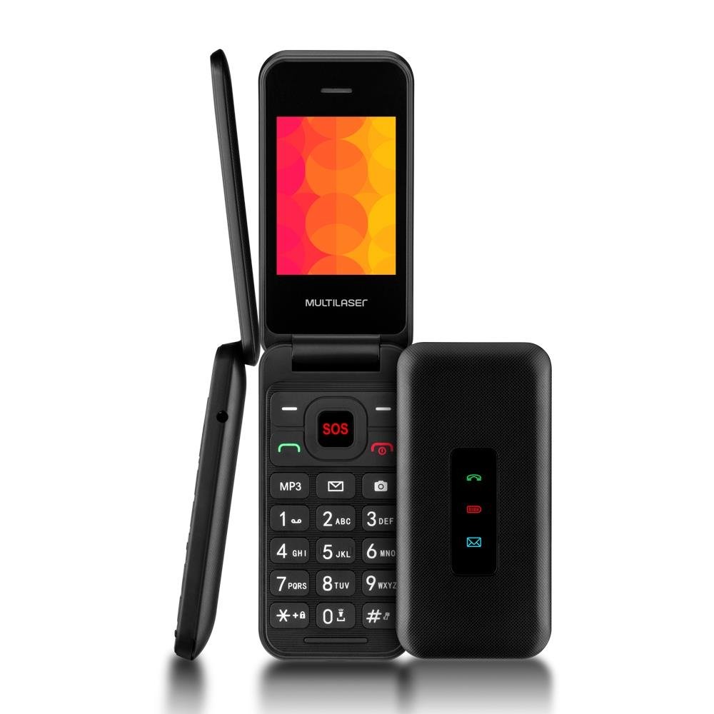 Celular Multilaser Flip Vita 3G Dual Chip Bluetooth Radio FM P9140