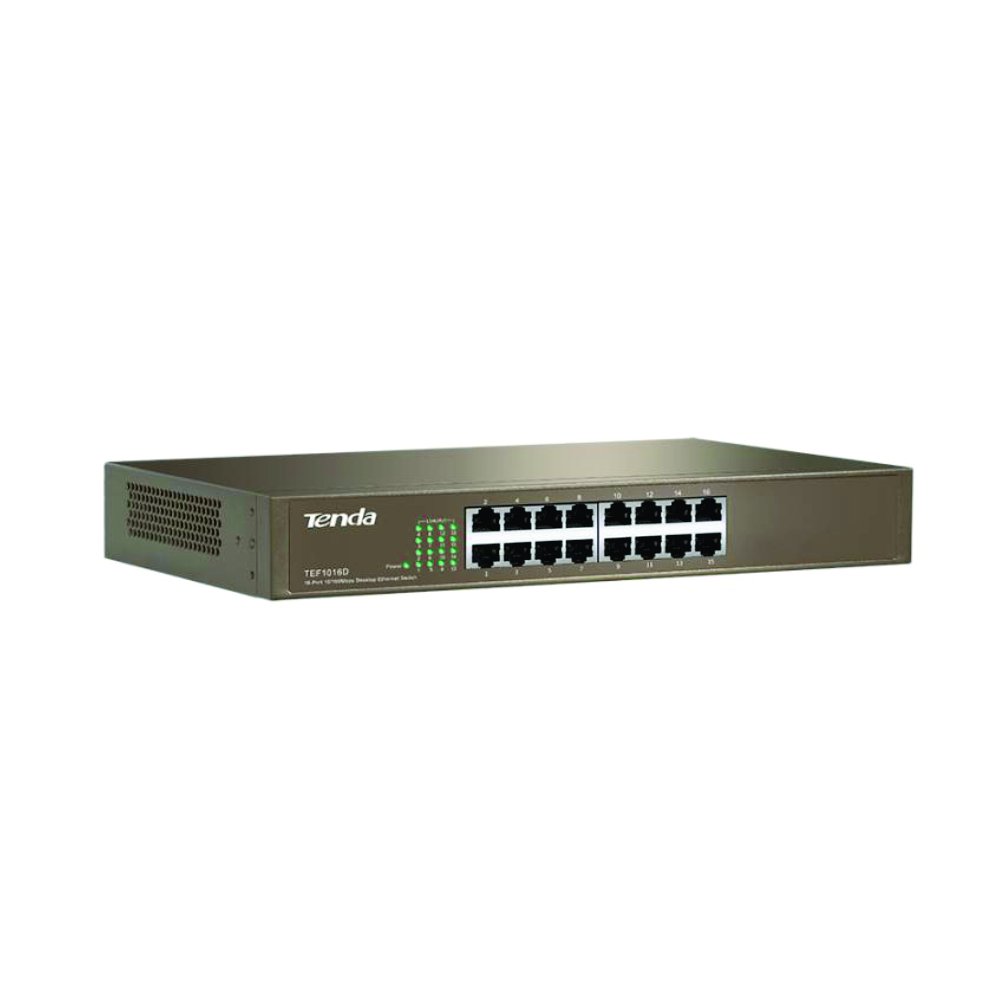Switch 16 Portas 10/100 TEF-1016D para Rack