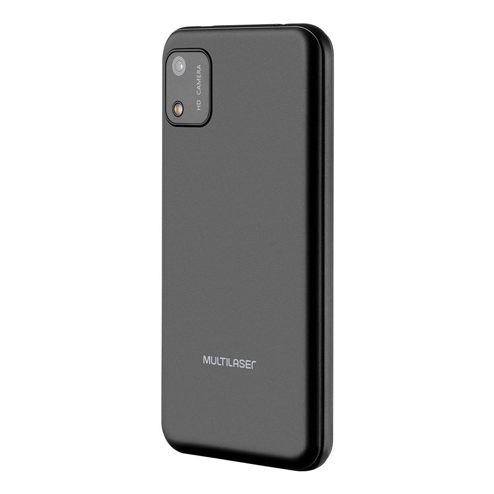 Smartphone Multilaser E Lite 2 Preto, Tela de 4" - 3G+Wi-Fi, Android 10, Câm. Tras. de 2MP e Frontal de 2MP, 1GB RAM, 32GB