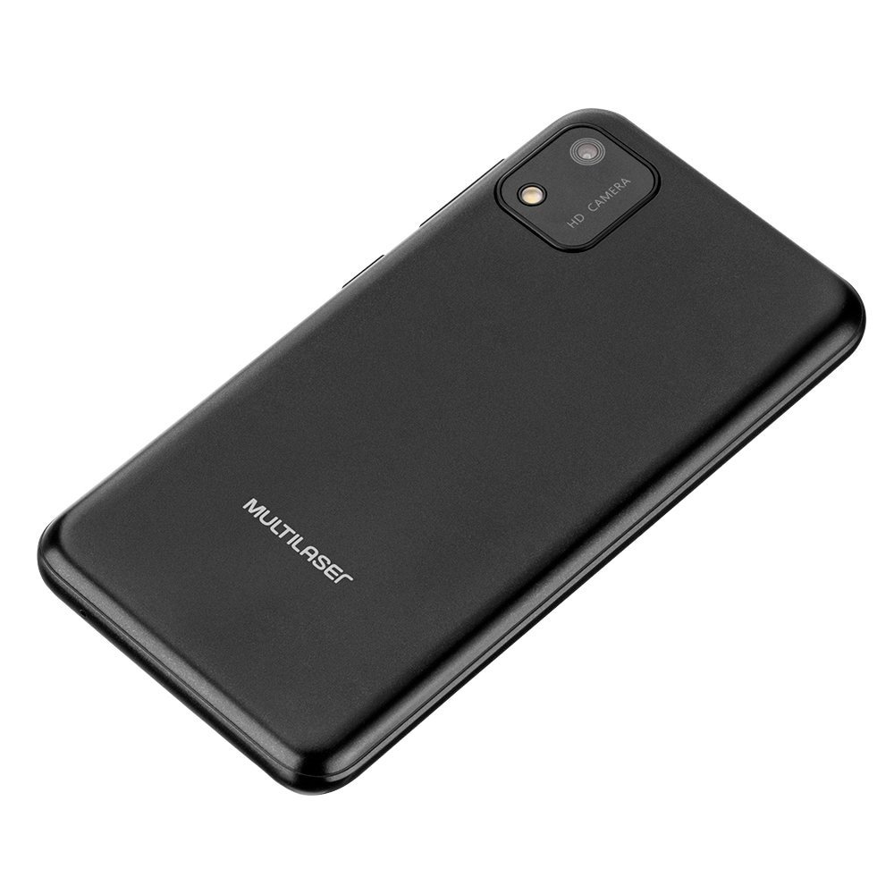 Smartphone Multilaser E Lite 2 Preto, Tela de 4" - 3G+Wi-Fi, Android 10, Câm. Tras. de 2MP e Frontal de 2MP, 1GB RAM, 32GB