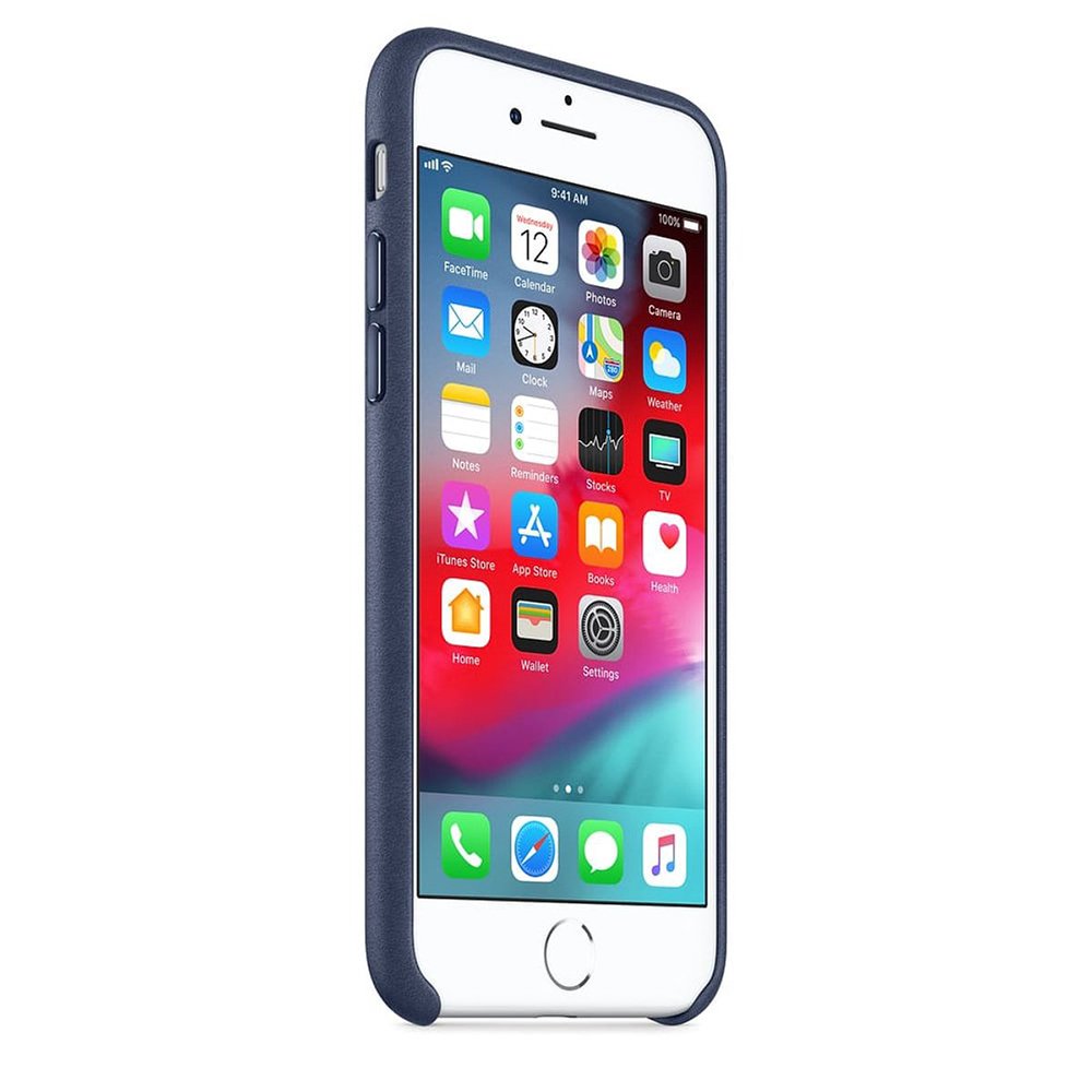 Capa para iPhone 8 / 7 Apple, Couro Azul Meia Noite - MQH82ZM/A