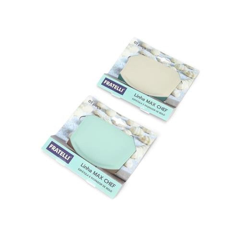 Espátula e Raspador de Bolo Plástico e Silicone Max Chef Cores Sortidas Fratelli