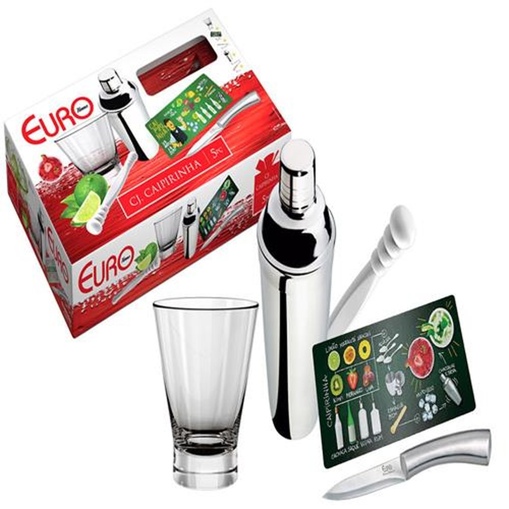Kit Para Caipirinha 5 Pçs. (Emb. Contém 4 Unid.)