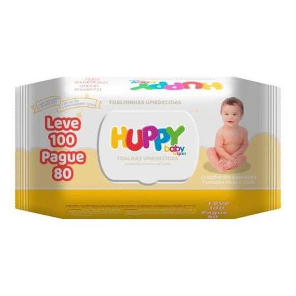 Huppy Baby Toalha Umedecida Leve 100 Pague 80-Unidade/1