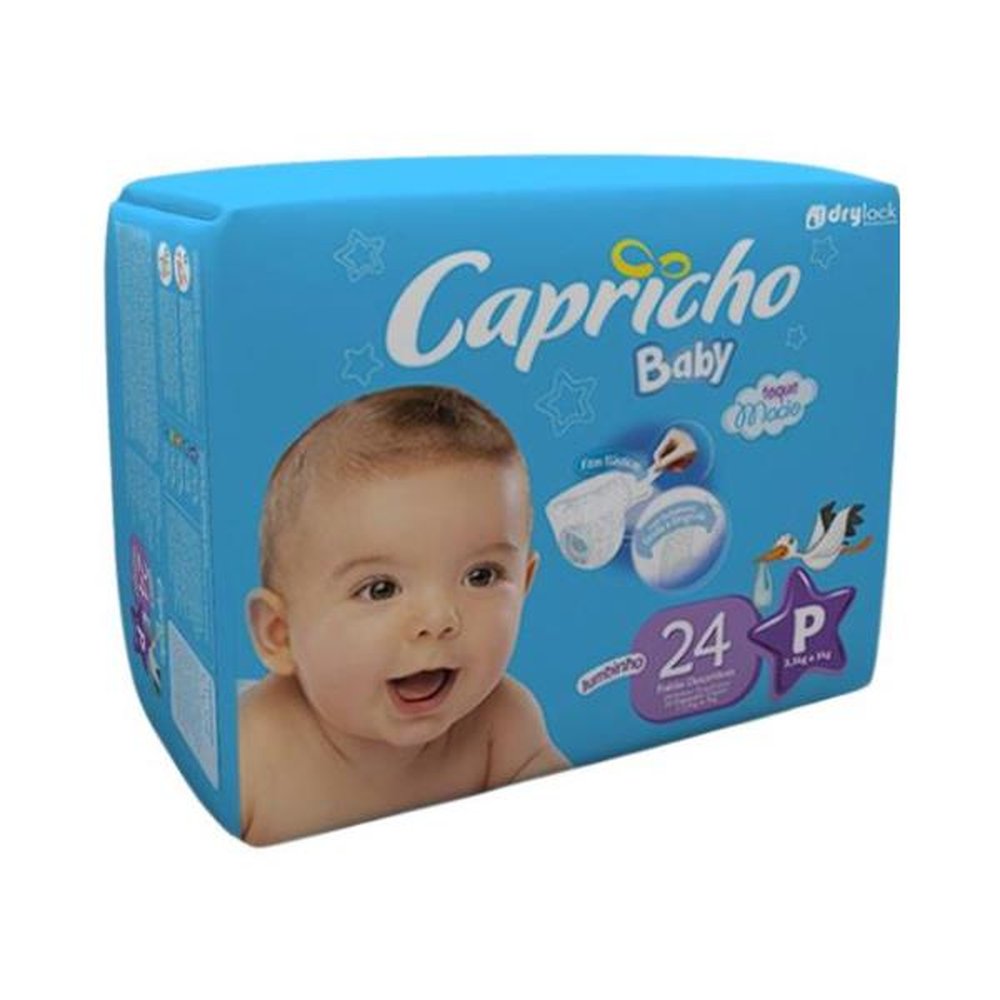 Fralda Capricho Baby Jumbinho P 12 Pacotes Com 24 Unidades