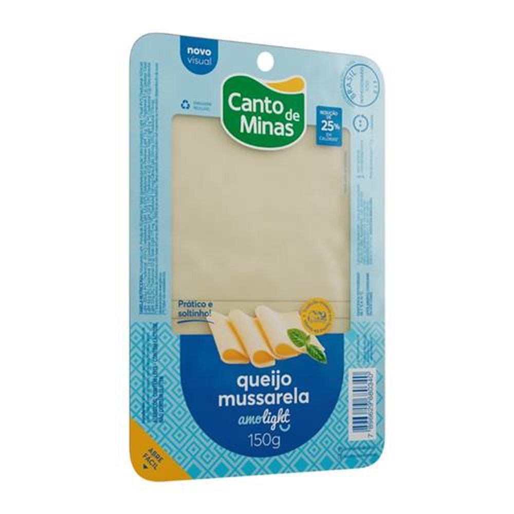Queijo Mussarela Light Fatiada Bandeja 16X150G