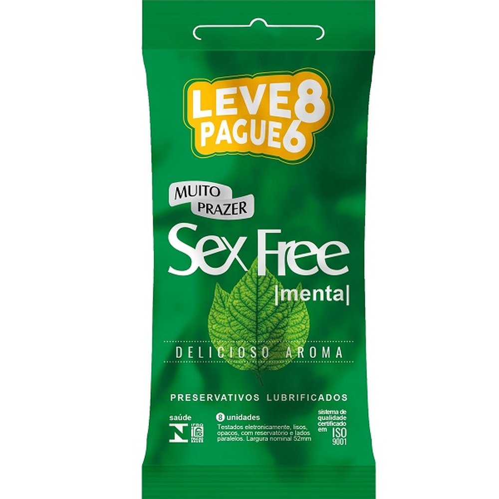 Preservativo Sexfree Menta Leve 8 Pague 6