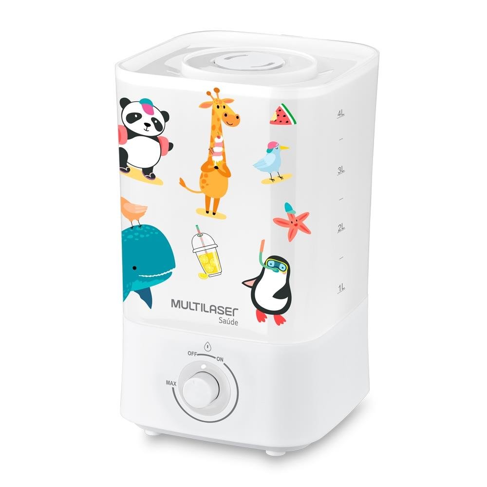 Umidificador de Ar Ultrassonico - 4 Litros - Multilaser Saude - HC374