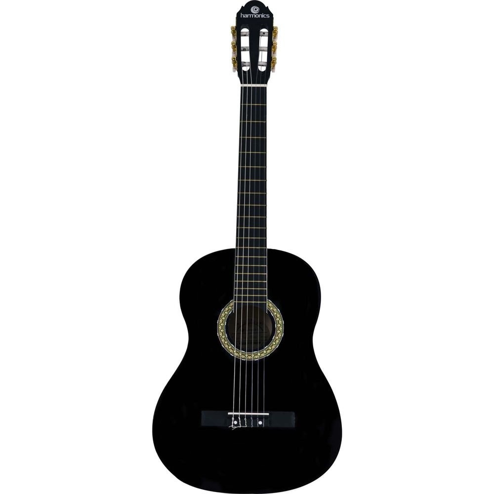 Violão Acústico Clássico Nylon Gc-10bk Preto Harmonics