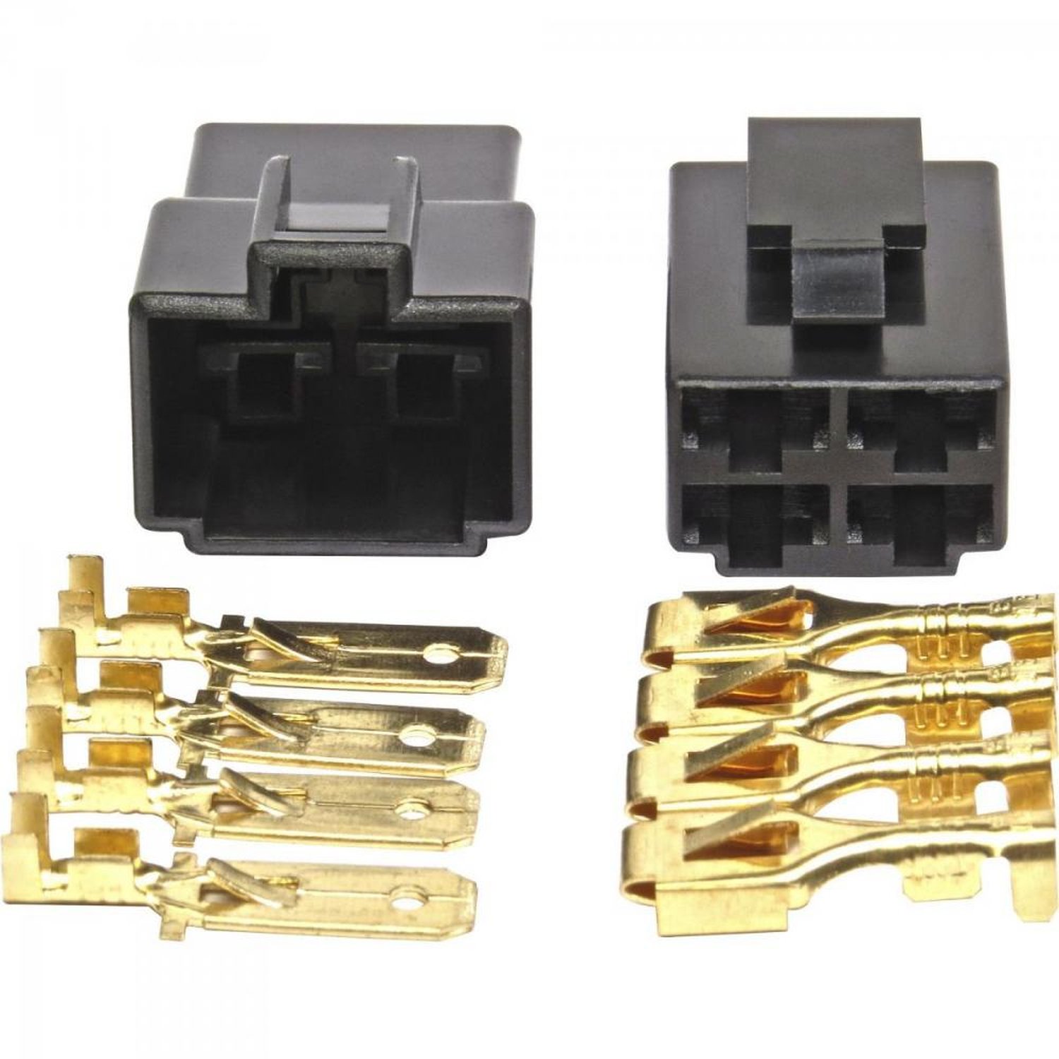 Conector 4 Vias Plástico Kit M/F Preto Storm