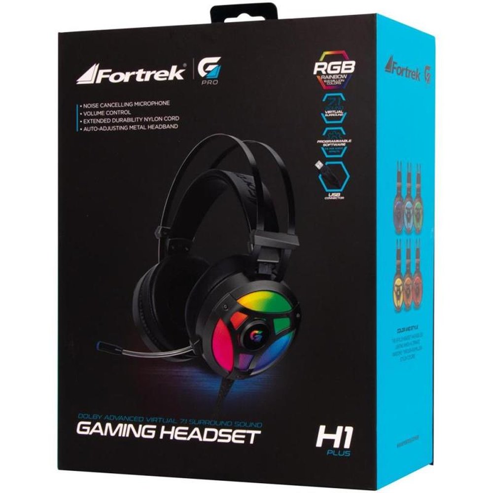 Headset Gamer Rgb G Pro H1+ 7.1 Cinza Fortrek