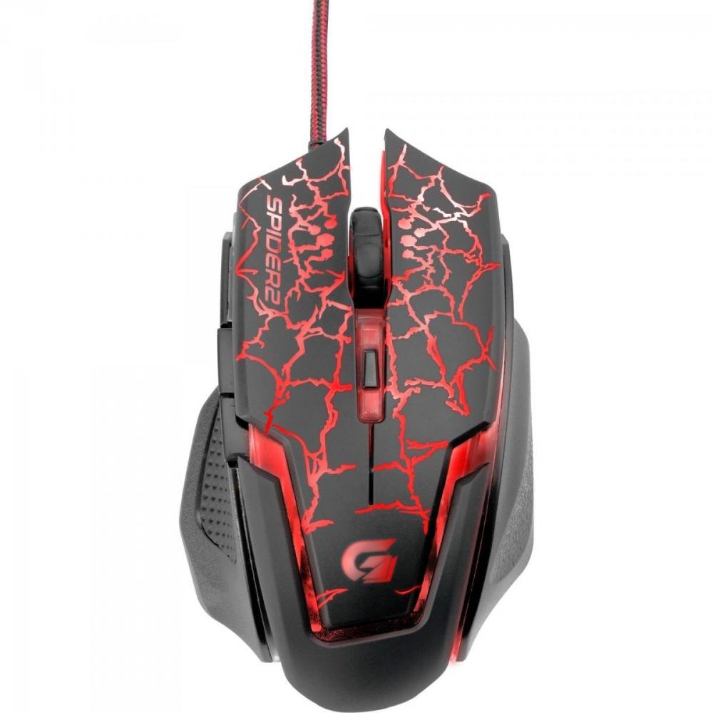 Mouse Gamer Fortrek Spider 2 OM705 3200 Dpi Preto/Vermelho Un.Venda: PC/1