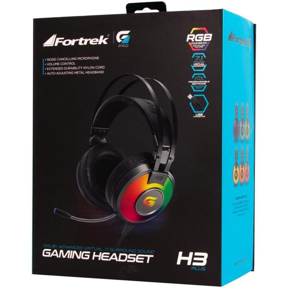 Headset Gamer Rgb G Pro H3+ 7.1 Cinza Fortrek