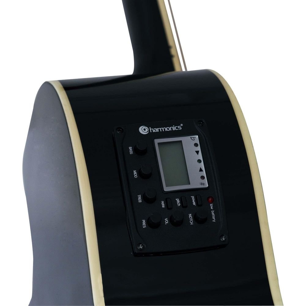 Violão Eletroacústico Aço Ge-21 Preto Harmonics