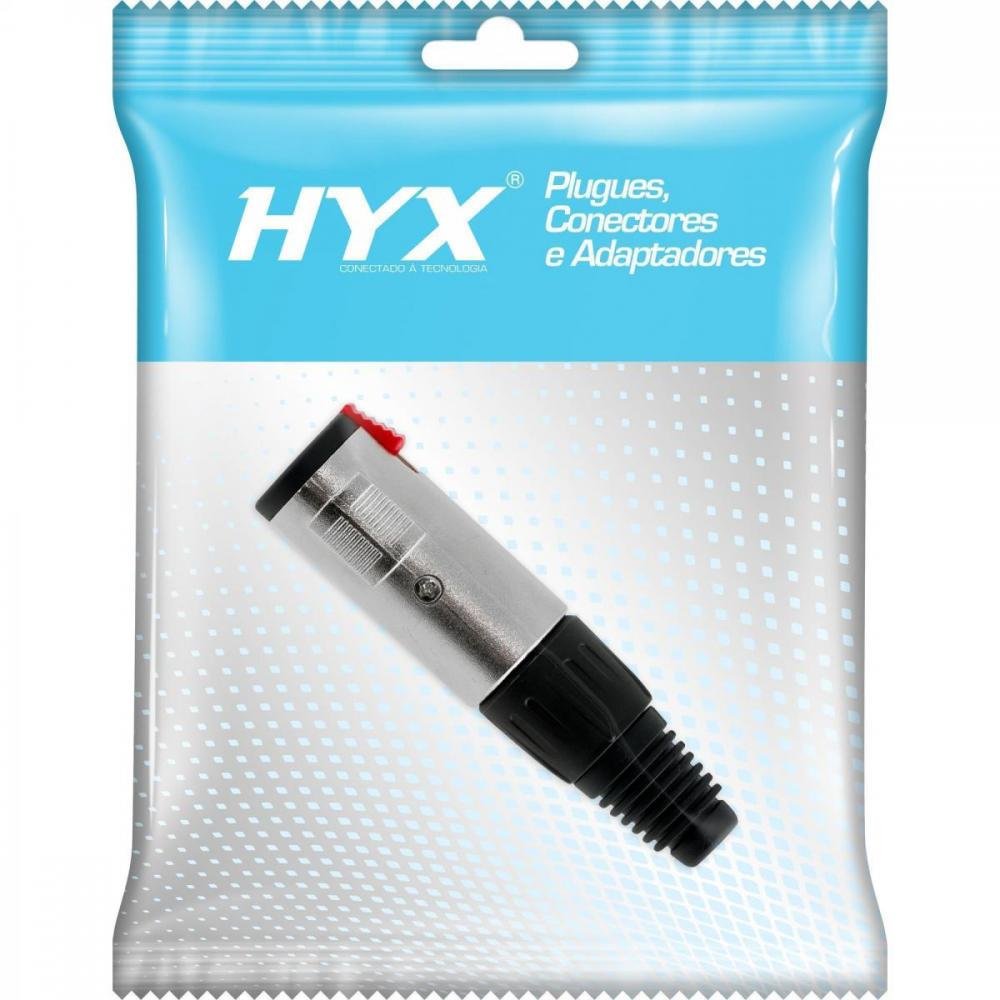 Jack P10 Fêmea Mono e Estéreo com Trava HJ071 HYX Un.Venda: PC/1