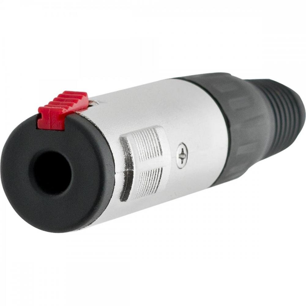 Jack P10 Fêmea Mono e Estéreo com Trava HJ071 HYX Un.Venda: PC/1