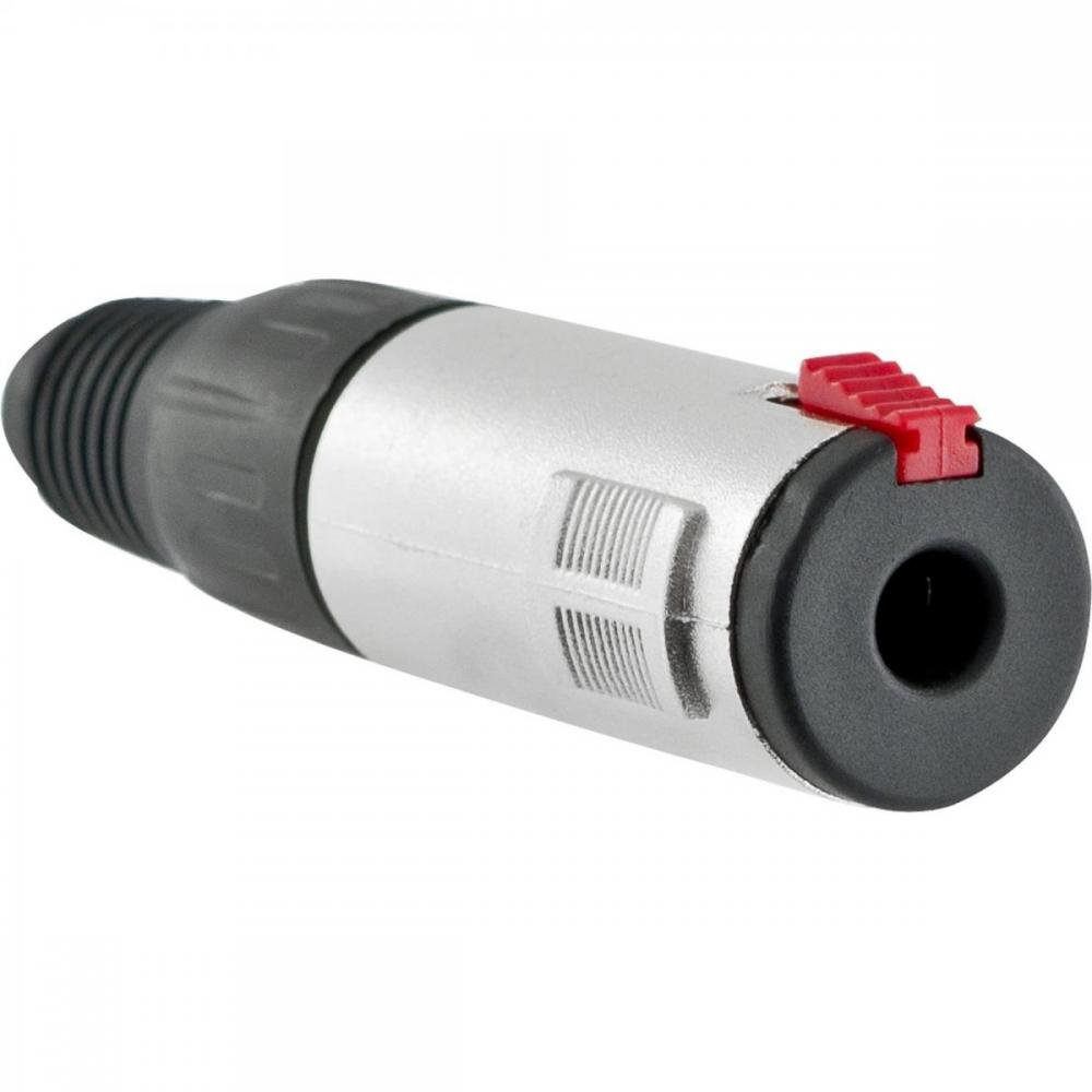 Jack P10 Fêmea Mono e Estéreo com Trava HJ071 HYX Un.Venda: PC/1