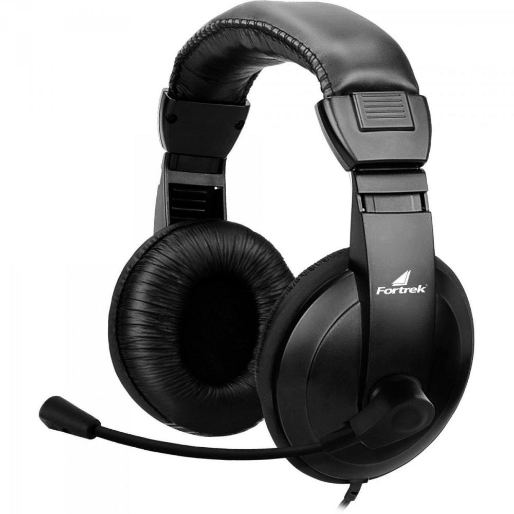 Fone de Ouvido Fortrek HSL102 Multimidia Com Microfone Preto FK 739A Un.Venda: PC/1