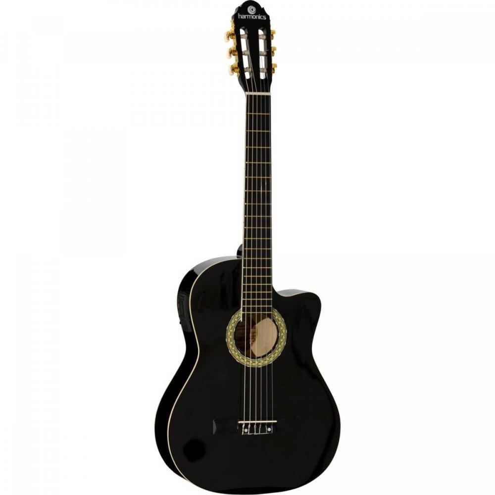 Violão Eletroacústico Nylon Ge-20 Preto Harmonics
