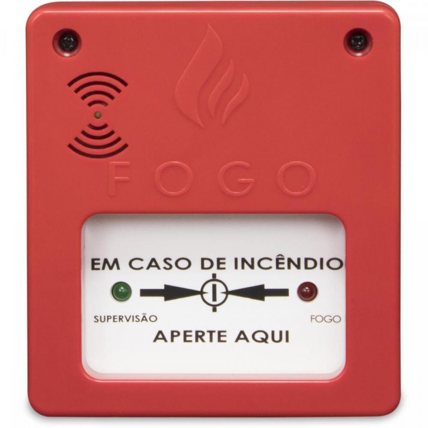 Acionador Manual com Sirene 12v/24v Convencional Segurimax
