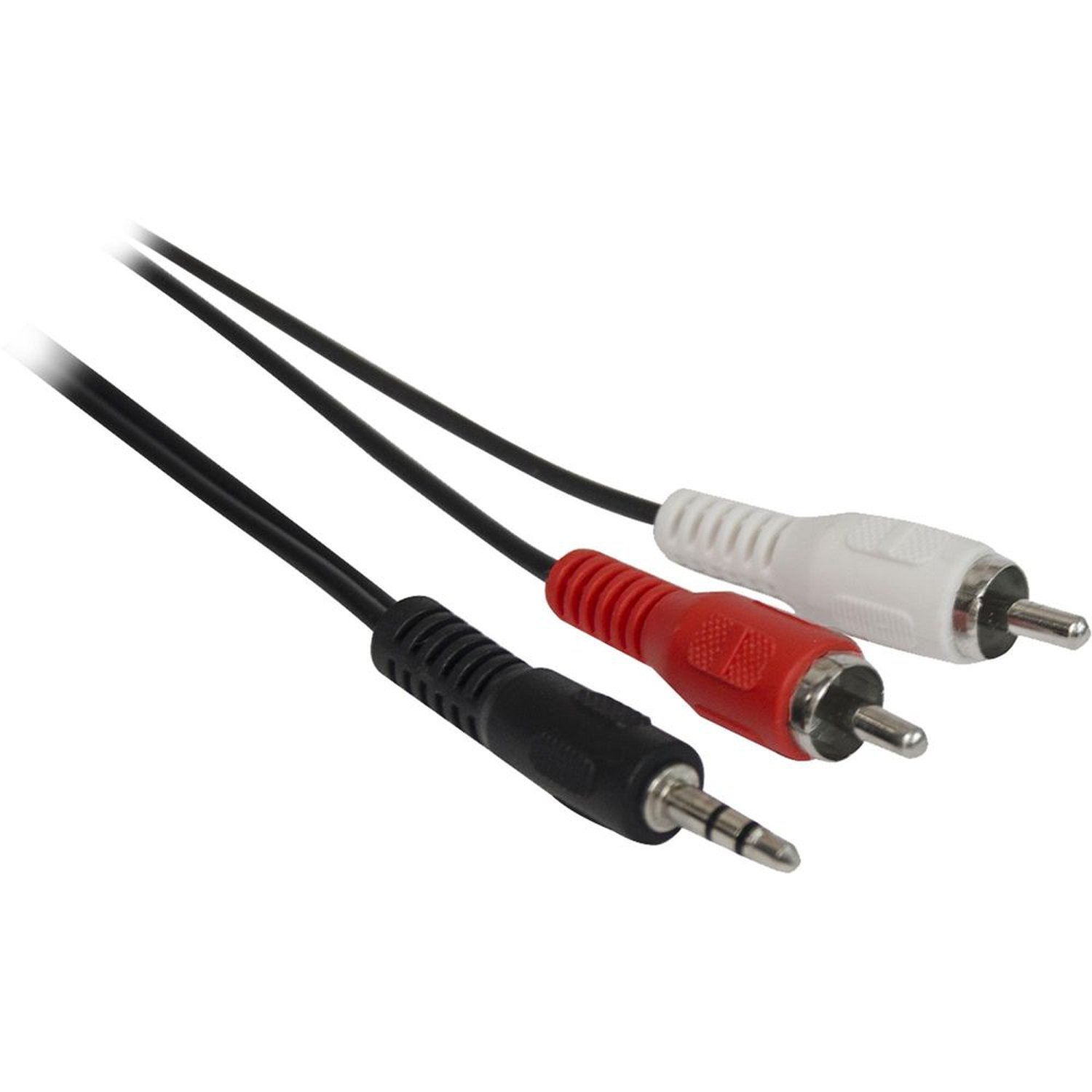 Cabo P2 Estéreo x 2 Rca Macho 1,8m Cbrc0010 Preto Storm - Pacote com 10 Unidades