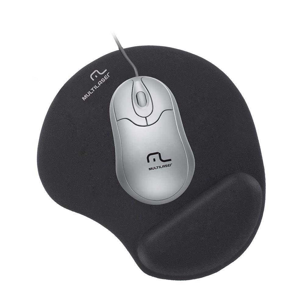 Mouse Pad Multilaser Gel Preto - Ac024