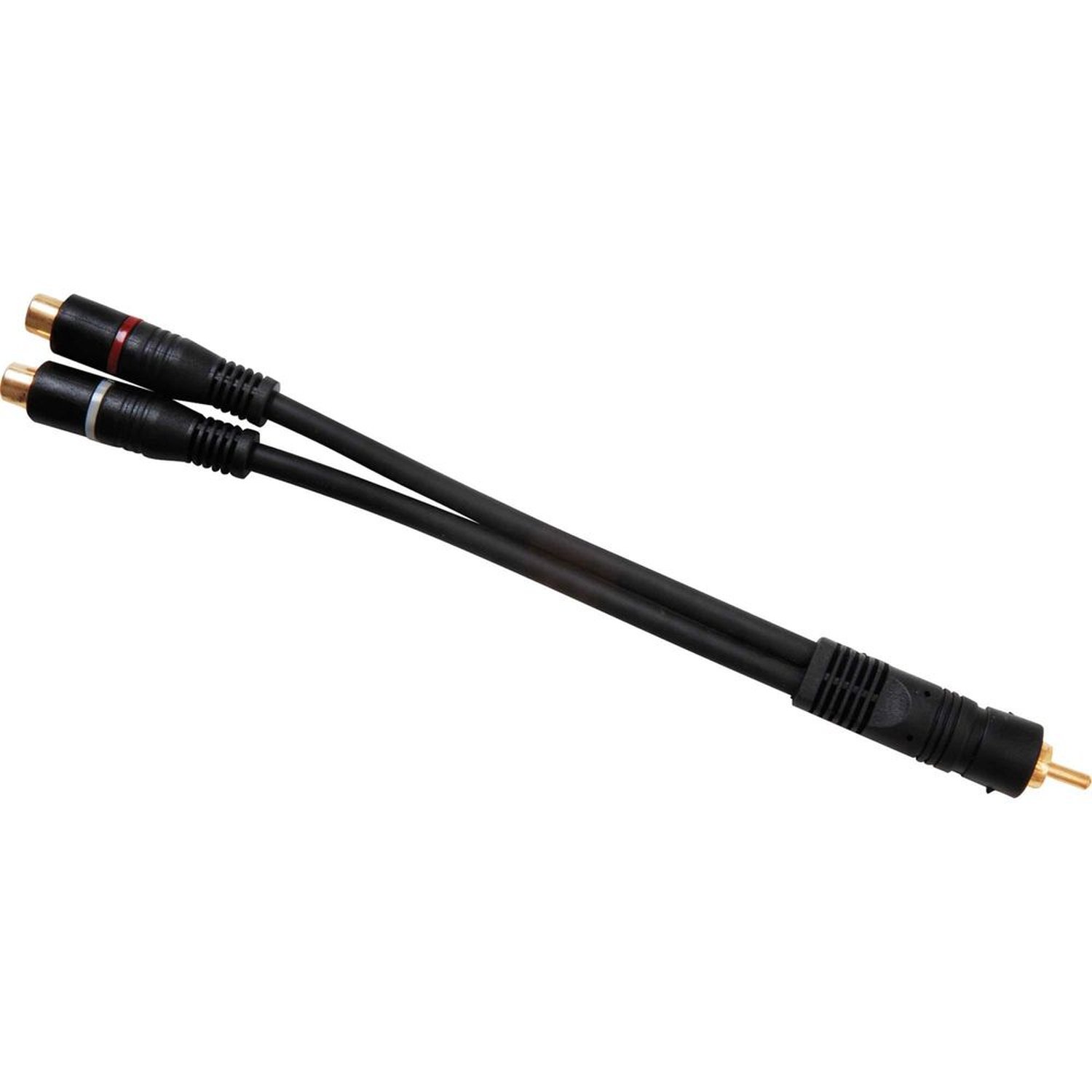 Cabo Y 2 Rca Fêmea x 1 Rca Macho 20cm 4mm Cbay0003 Preto Storm - Pacote com 5 Unidades