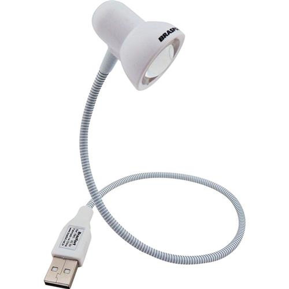 Luminária Led Usb Branca Brasfort
