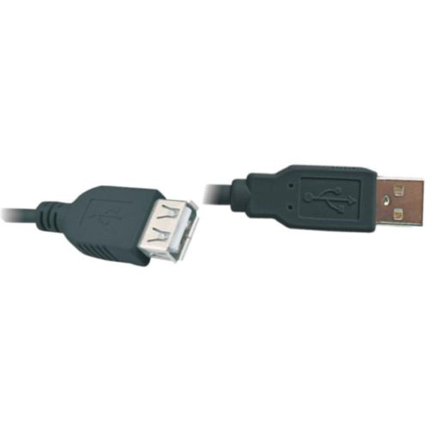 Cabo Usb 2.0 A Macho + A Fêmea 1,8m Preto PlusCable