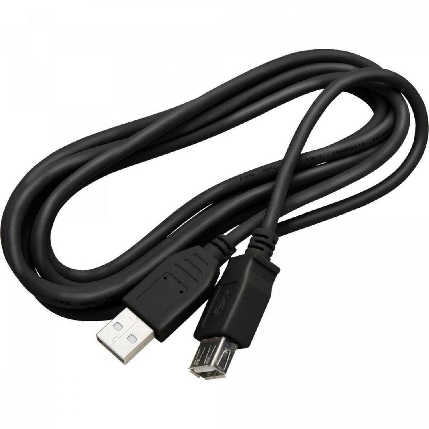 Cabo Usb 2.0 A Macho + A Fêmea 3m Preto PlusCable