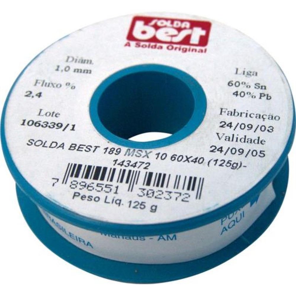 Solda em Fio 189-msx10 60x40 125g Azul Solda Best