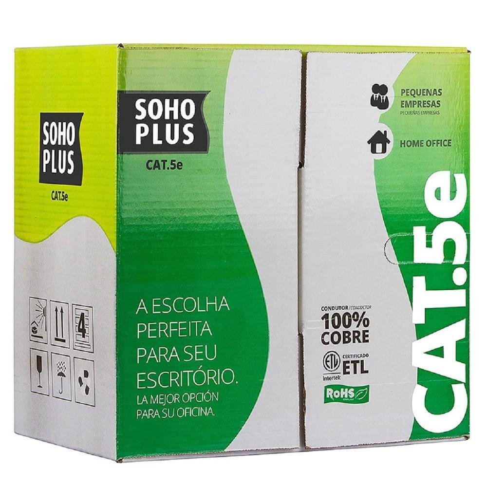 Cabo Lan CAT5E 4P Sohoplus 305M CMX Azul