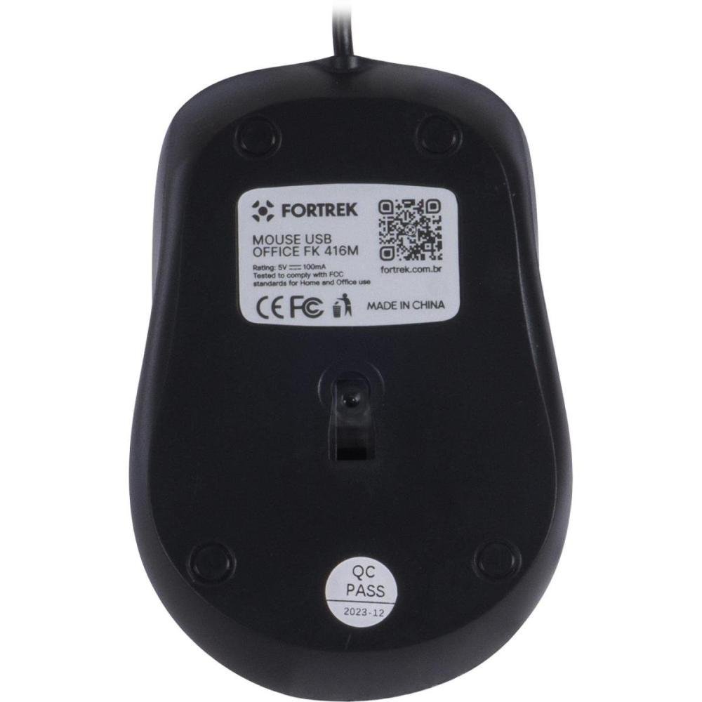 Mouse Fortrek OM103BK USB 2400 Dpi Preto FK 416M