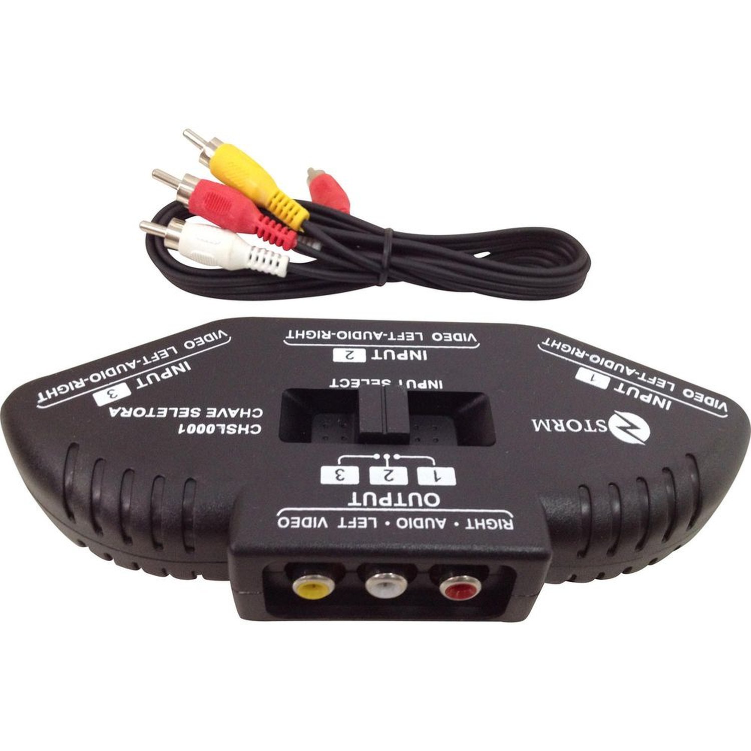 Chave Seletora 3x1 com Cabo 3x3 Rca Genérico