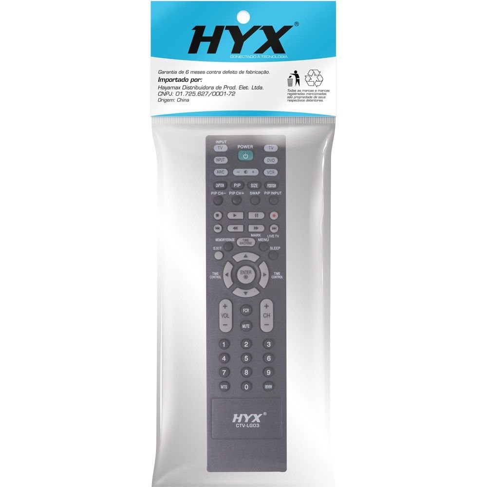 Controle Remoto para Tv Lcd LG Ctv-Lg03 Hyx
